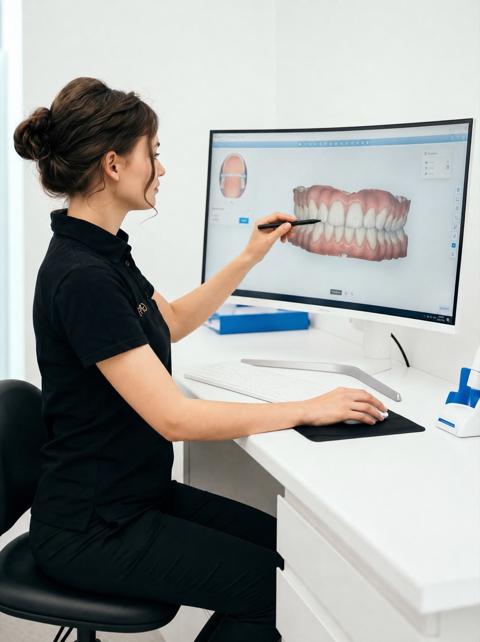 Een digitale intraorale scan in plaats van een hap afdruk